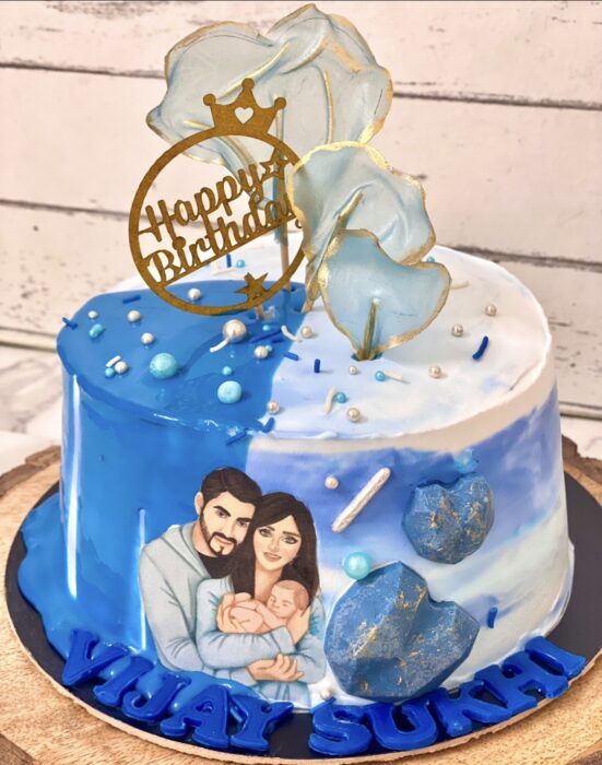 Eggless Blueberry cake